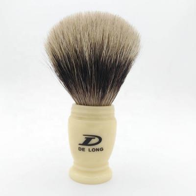 China High Grade Pure Imitation Hair Shaving Brush Men's Shaving Brush Gift 100% Hand Made Ivory Badger Handle OEM/ODM for sale