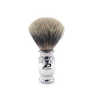 China Shaving Brush Mens Shaving Brush Gift 100% Pure Badger Hair High Grade Chrome Handle OEM/ODM Hand Made for sale