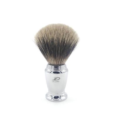 China Shaving Brush Mens Shaving Brush Gift 100% Pure Badger Hair High Grade Chrome Handle OEM/ODM Hand Made for sale