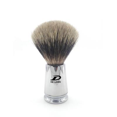 China Shaving Brush Mens Shaving Brush Gift 100% Pure Badger Hair High Grade Chrome Handle OEM/ODM Hand Made for sale