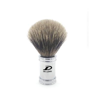 China Shaving Brush Mens Shaving Brush Gift 100% Pure Badger Hair High Grade Chrome Handle OEM/ODM Hand Made for sale