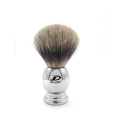 China Shaving Brush Mens Shaving Brush Gift 100% Pure Badger Hair High Grade Chrome Handle OEM/ODM Hand Made for sale