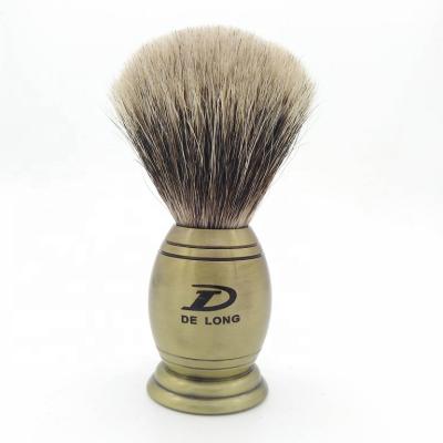 China High Grade Metal Hand Made Shaving Brush Men's Shaving Brush Gift 100% Pure Badger Hair Handle OEM/ODM for sale