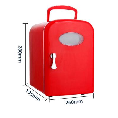 China Dual Use Cooling Heater 4 L Portable Mini Car Freezer Cooler ABS Mini Fridge For Car 220v 12v for sale