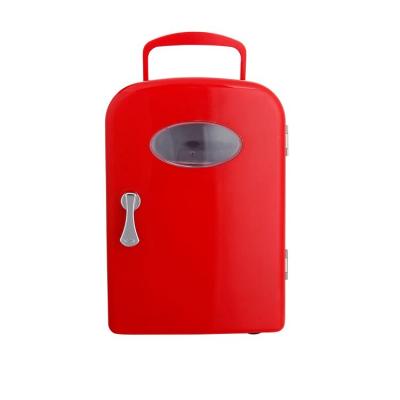 China Portable ABS 120v 12v Mini Fridge Freezer Heater 4l Mini Fridge Car Red Box for sale