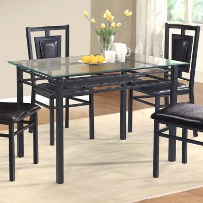 China No Metal Antique Black Leg Discount Price Dining Room Furniture Chinese Style Cushion Leather Dining Table Chair for sale