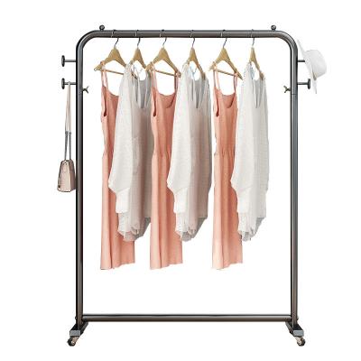 China High Quality Eco-friendly Free Moving Stainless Steel Clothes Drying Standing Coat Rack Hanger Coat Rack For Clothes for sale