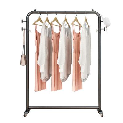 China Simple net red household eco-friendly coat hanger floor bedroom clothing store clothing store free sample clothes rack for sale