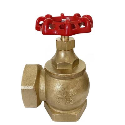 China 2.5 Inch Brass Brass Single Valve Fire Hydrant Valve Single Outlet Landing Valve for sale