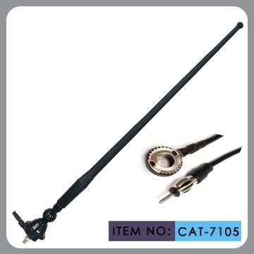 China Black Am / Fm Rubber Car Antenna 50 Inch Cable Length With M5 Screw Cap Installation for sale