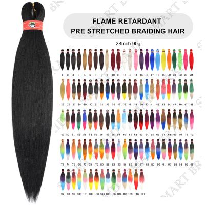 China Pre Stretched Synthetic Braiding Hair Ombre Ombre Braiding Hair Yaki Hair Extension Prestreched Easy Braid Straight Braiding Hair for sale