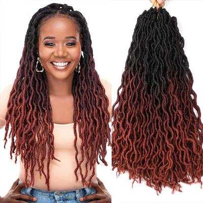 China Goddess faux locs crochet hair was super soft synthetic chemical fiber hair gypsy goddess loves hair soft wavy curls crochet braids artificial crochet hair for sale