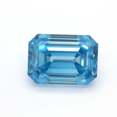 China Jewelry Making CVD Diamond Lab Grown Diamonds Factory Price Blue Emerald Cut Loose Diamonds Loose Gemstone For Jewelry/Inlay/Ring for sale