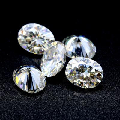 China Factory Price Luxury Oval Cut Diamond Loose Moissanite Stones For Men's Cuban Hip Hop Chain/Jewelry/Ring/Earrings/Pendant for sale