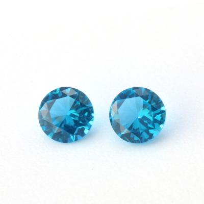 China Factory Price Luxury Nano Blue Synthetic Nano Gem For Jewelry /Inlay/Ring/Earrings/Pendant Diamond Stones Round 3mm for sale