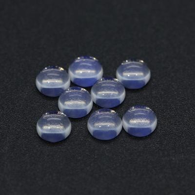 China Jewelry Making Synthetic Moonstone Gems High Quality Round Plain Factory Wholesale Loose Stone Moonstone White Glass Stone For Jewelry Making for sale