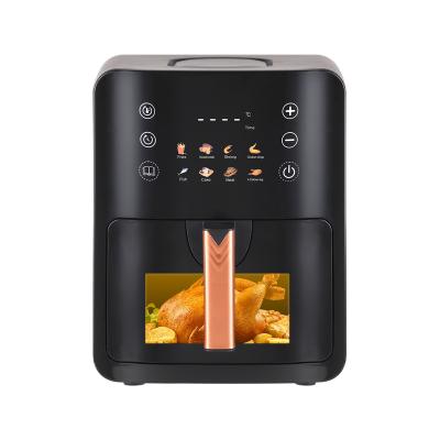 China Easy Operate New Arrivals 1400W Smart Touch Screen Custom Oil Free Electric 6L Deep Fryer Hot Air Fryer air fryer disposable paper liner for sale