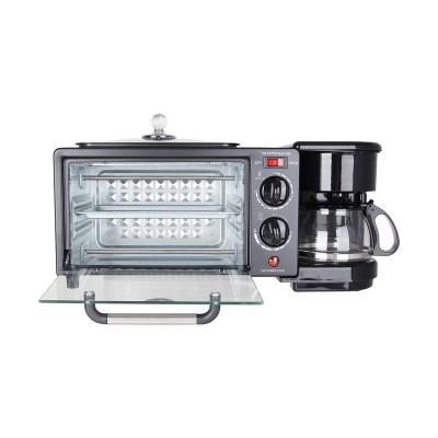 China Commercial ZCJ-168 In stock Automatic Multifunction Household 3 in one 9L Oven Multifunction 3 in 1 Breakfast Maker for sale