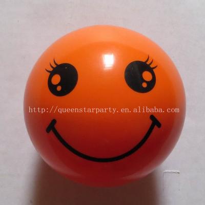 China Inflatable toy most popular cheap spray design ball smile face printing plastic pvc toy ball for sale