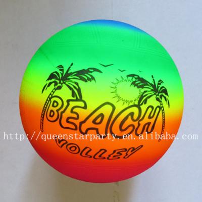 China Inflatable Toy Inflatable Beach Volleyball With Rainbow Color for sale