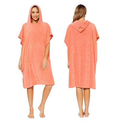 China Viable Surf Poncho Changing Robe, Hooded Beach Poncho Swimming Equipment Wetsuit Poncho Thick Quick Dry Microfiber Towel for sale