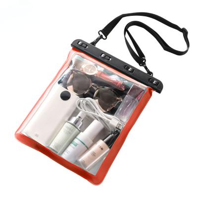 China Large Phone Bag PVC Waterproof Universal Clear Tight Pouch Cosmetic Dry Bags For Swimming Floating Kayaking for sale