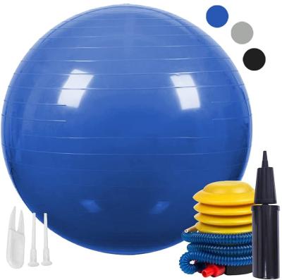 China Anti-burst Yoga Ball Exercise Ball for Balance Fitness Stability Birthing Ball with Pump Pilates Office and Home and Gym for sale