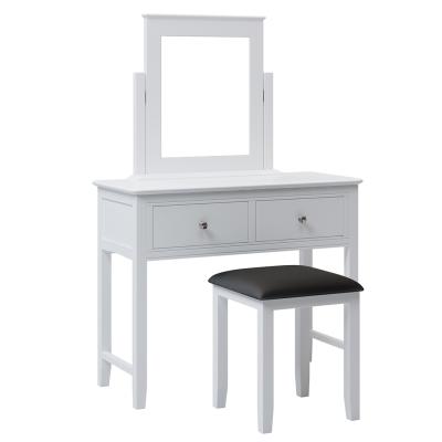 China (Others)Adjustable White MDF Girls Make Up Vanity Dresser Dresser With Chair And Mirror for sale