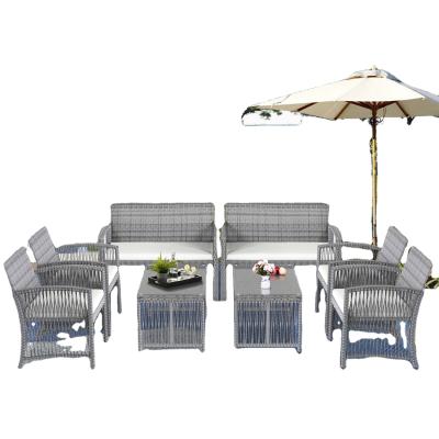 China Modern Wicker Rattan Hotel Patio Garden Outdoor Sofa Furniture Rattan Sets Outdoor Furniture for sale