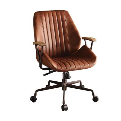 China American Office Chair High Grain Leather Style Back Swivel Swivel for sale