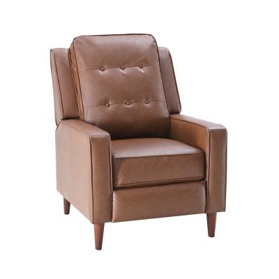 China Reclining High Quality Antique Brown Accent Sofa Chair Soft Reclining Simple Armchairs for sale