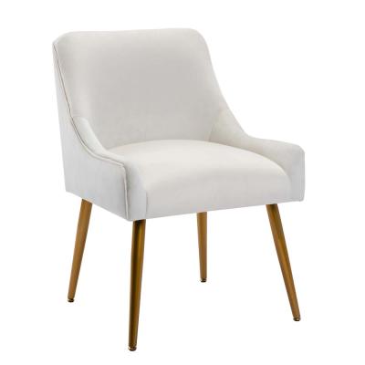 China Modern European Beige Club Chair Dining Lounge Chairs Upholstered Armchair for sale