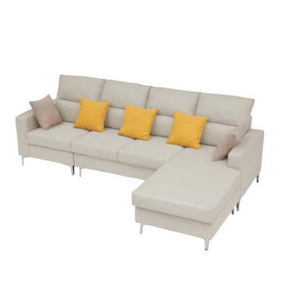 China L-Shape Modular Modern Fabric Sofa High Back Living Room Sectional Sling Sofas for sale