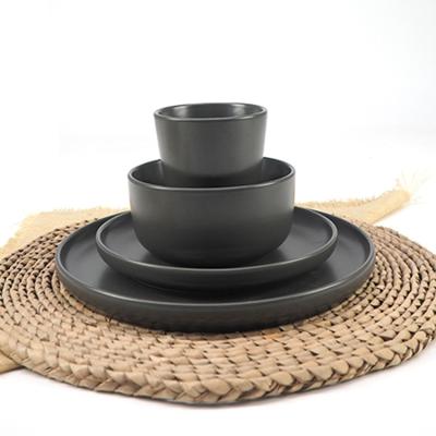 China Sustainable Modern Living High Quality Porcelain Restaurants Plates Tableware Set for sale