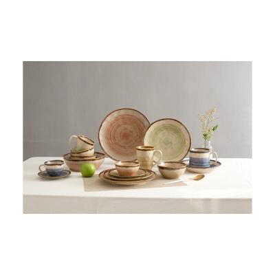 China Sustainable Dinnerware Sets Ceramic Wholesale Luxury Porcelain Dinnerware Sets for sale