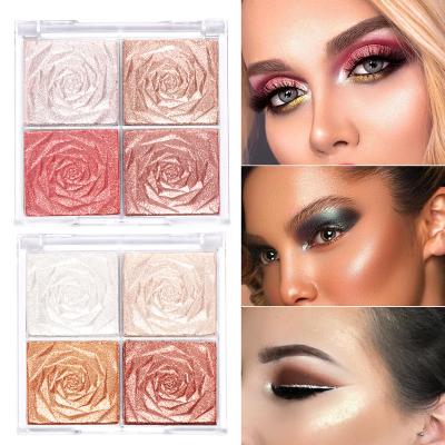 China CmaaDu Waterproof Makeup Own Brand 4 Colors Accent Glitter Eyeshadow Blush Wholesale for sale