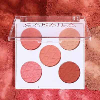 China CAKAILA Waterproof Five-color Blush Matte Pearl Blush Blush Palette for sale