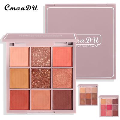 China CmaaDU 9 Color Keyboard Waterproof Fingertip Crushed Potato Eyeshadow Palette for sale