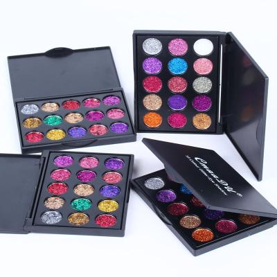 China CmaaDu Private Label Waterproof Makeup 15 Colors Diamond Glitter Eyeshadow Palette Wholesale for sale