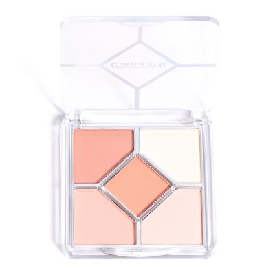 China CmaaDU Private Label Makeup 5 Color Waterproof Eyeshadow Matte Pearlescent Eyeshadow Palette for sale