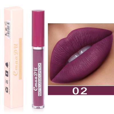 China CmaaDu 10 Color Matte Lipstick Non-Stick Cup Long Lasting Waterproof Liquid Lip Gloss for sale