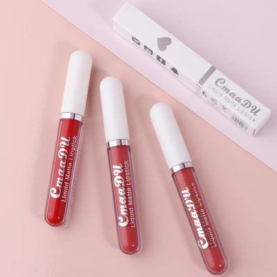 China Waterproof cmaadu 6 pack matte waterproof lip gloss non-stick lipstick for sale