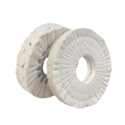 China High Performance 150*50*20MM Core Plastic Cotton White Wheel Cloth Machine Buffing Buffing Wheel For Edge Bander Woodworking for sale