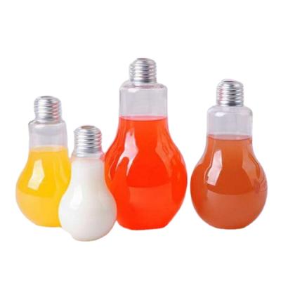 China 150ml Empty Beverage Bulb Shaped Storage Glass Bottle Bulb Shaped Glass Jar for sale