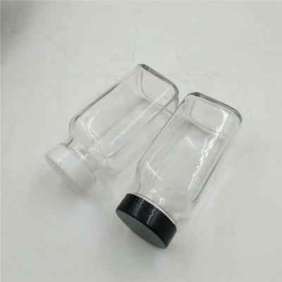 China Wholesale Viable Clear Square Glass Spice Jar For Salt Pepper Contain With Cap Spice Jar for sale