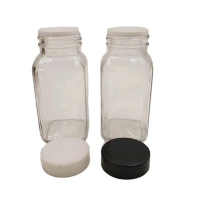 China Square Empty Shaker Spices Glass Jar Seasoning Bottle Pepper Daily Life Salt Jars For Spices for sale