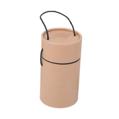 China Custom Biodegradable With Logo Printed Cylinder Box Wine Cardboard Packaging Paper Tube Packaging for sale