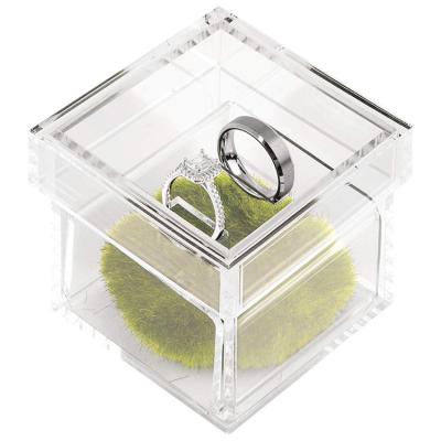 China Recyclable Ready To Ship Luxury Clear Plastic Acrylic Display Package Customized Gift Jewelry Box Acrylic Boxes for sale