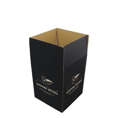 China Recycled Logo Printed Paper Black Shipping Custom Cardboard Packaging Boxes Corrugated Cardboard Box for sale