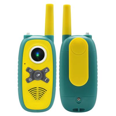 China 0.5W 3 canales Walkie Talkies de juguete para acampar al aire libre azul verde luz roja 500m de alcance de trabajo para niños en venta